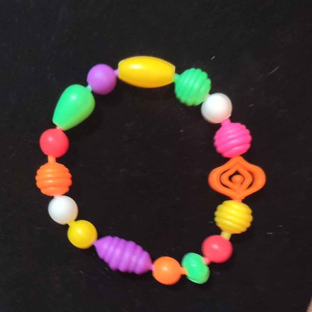 4/$12🌀🆕Colorful Pop Apart Beaded Fun Play Bracelet